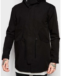 Мужская черная парка от Edwin