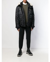 Мужская черная парка от Neil Barrett