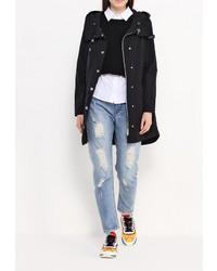 Женская черная парка от Peuterey