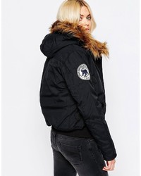 Женская черная парка от Alpha Industries