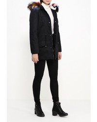 Женская черная парка от QED London