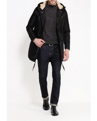 Мужская черная парка от Tony Backer