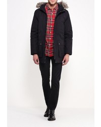 Мужская черная парка от Topman