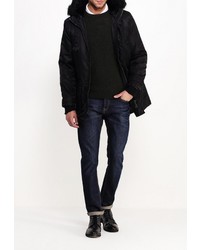Мужская черная парка от Topman