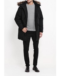 Мужская черная парка от Topman