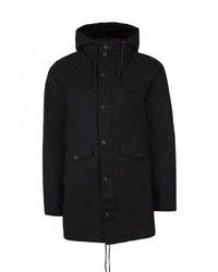 Мужская черная парка от Topman