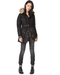 Женская черная парка от Belstaff