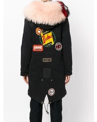 Женская черная парка от Mr & Mrs Italy