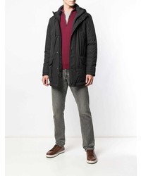 Мужская черная парка от Paul & Shark