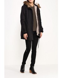 Женская черная парка от Vila