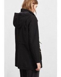 Женская черная парка от Violeta BY MANGO