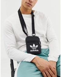 Мужская черная поясная сумка из плотной ткани от adidas Originals