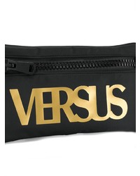 Мужская черная поясная сумка из плотной ткани от Versus