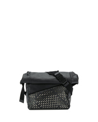 Мужская черная поясная сумка из плотной ткани от Bottega Veneta