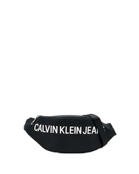 Мужская черная поясная сумка из плотной ткани от Calvin Klein Jeans