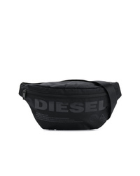 Мужская черная поясная сумка из плотной ткани от Diesel