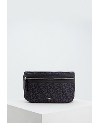 Черная поясная сумка из плотной ткани от DKNY