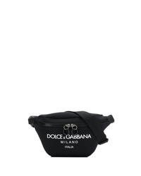 Мужская черная поясная сумка из плотной ткани от Dolce & Gabbana