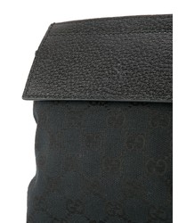Черная поясная сумка из плотной ткани от Gucci Vintage