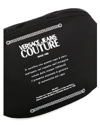 Мужская черная поясная сумка из плотной ткани от VERSACE JEANS COUTURE