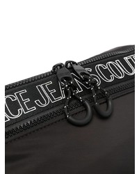 Мужская черная поясная сумка из плотной ткани от VERSACE JEANS COUTURE