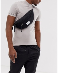 Мужская черная поясная сумка из плотной ткани от SANDQVIST