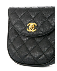 Черная поясная сумка от Chanel Vintage