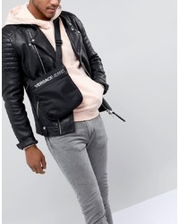 Мужская черная поясная сумка от Versace Jeans