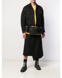 Мужская черная поясная сумка от Julius