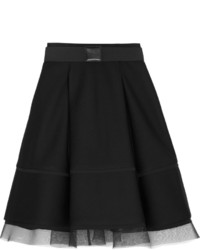 Черная пышная юбка в сеточку от Donna Karan