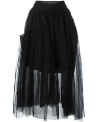 Черная пышная юбка из фатина от Simone Rocha