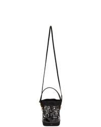 Черная резиновая сумка через плечо от Fendi
