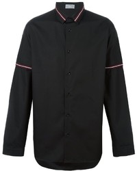 Мужская черная рубашка в горизонтальную полоску от Christian Dior