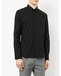 Мужская черная рубашка в горошек от GUILD PRIME