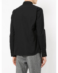 Мужская черная рубашка в горошек от GUILD PRIME