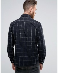 Мужская черная рубашка в шотландскую клетку от Edwin