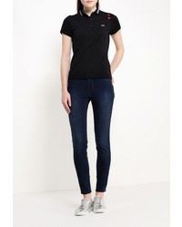 Женская черная рубашка поло от Fred Perry