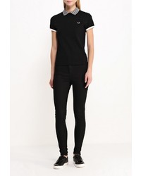Женская черная рубашка поло от Fred Perry