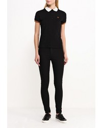 Женская черная рубашка поло от Fred Perry