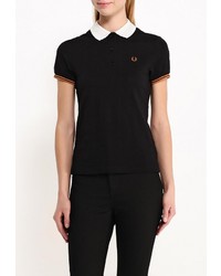 Женская черная рубашка поло от Fred Perry