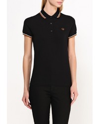 Женская черная рубашка поло от Fred Perry