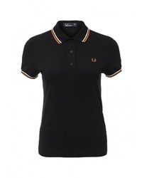 Женская черная рубашка поло от Fred Perry