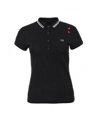 Женская черная рубашка поло от Fred Perry