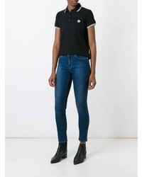 Женская черная рубашка поло от Moncler