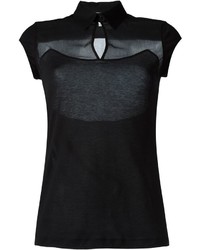 Женская черная рубашка поло от Maison Margiela