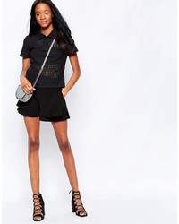 Женская черная рубашка поло от Daisy Street