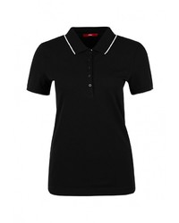 Женская черная рубашка поло от s.Oliver