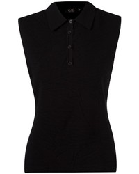 Женская черная рубашка поло