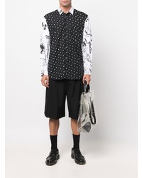 Мужская черная рубашка с длинным рукавом в горошек от Comme Des Garcons SHIRT