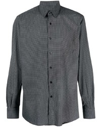 Мужская черная рубашка с длинным рукавом в горошек от Karl Lagerfeld